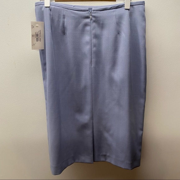 Kasper ASL dusty blue NWT skirt set with blazer size 8 with zip up and button up - Picture 9 of 14